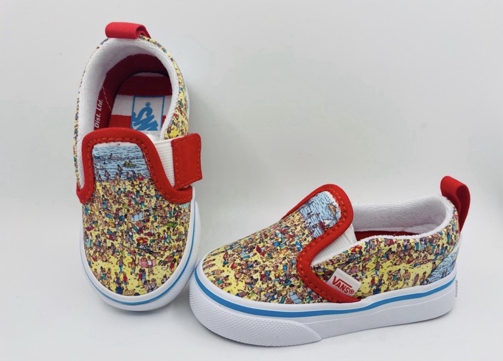 VANS Where’s Waldo Slip-On Multicolor Unisex Toddler Canvas Shoes