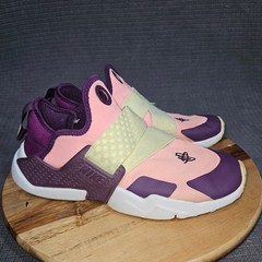 Nike Huarache Run Sneakers Unisex Kids Pink Purple Yellow US 6Y Slip On Mesh