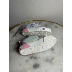 Bluey Kids Iridescent Glitter Star Sneakers Low Top Slip On Shoes Purple Pink