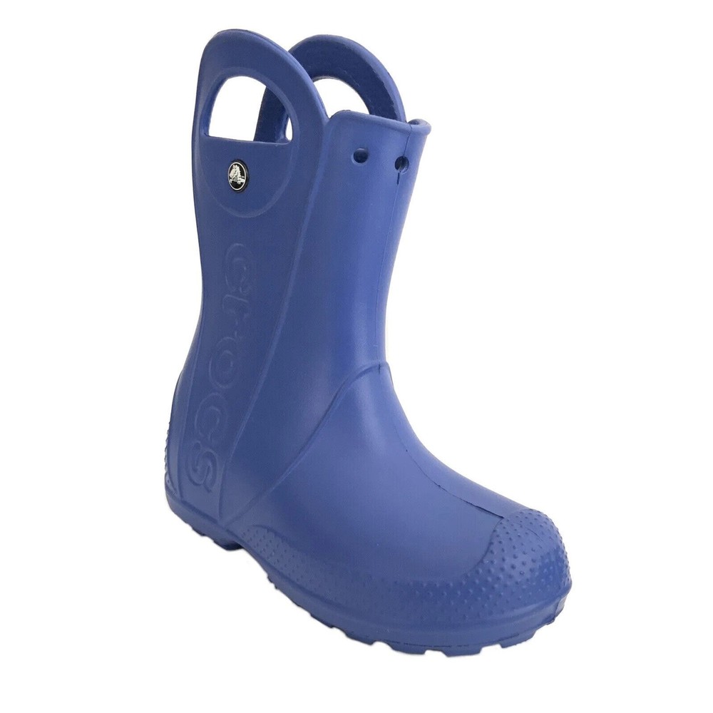 New CROCS Handle It Rain Pull-on Boots Blue Kids 1