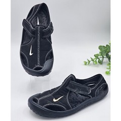 Nike Kids Water Shoes 10.5C Adjustable Strap Black Outdoors Swim Beach Vacation