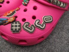 Crocs Classic Clogs Pink Junior 6 Comfort Rubber Shoe Waterproof Jibbetz Girls 6