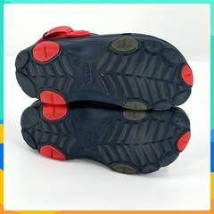 Kids Navy Blue CROCS Clogs w Red Adjustable Length Heel Straps Juvenile Size 3