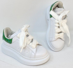 Alexander McQueen Designer Sneakers Shoes Kids Children Size 9 (25) $290 White