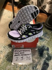 DS 2021 Nike Free Run 2 Low Purple Pulse Off Noir GS Sz 6.5Y/Women’s Sz 8