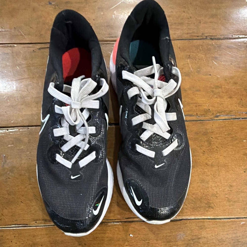 Nike CV8990-002 Unisex Kids Black/White/Red Athletic Sneakers US 3.5Y EU 35.5