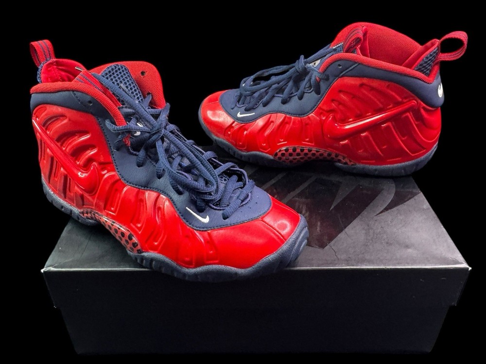 Nike Little Posite Pro Usa GS Red/Navy Blue CZ2520-600 Youth Size 6Y
