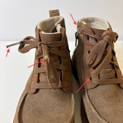 UGG Kids Chelham Moc Toe Clima Moda Suede Lug Sole Boots Size 2 Brown Unisex