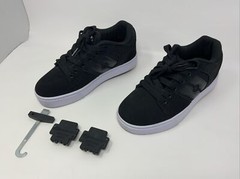 Heelys Racer 20 Youth Size 4Y Black White Skate Shoes Roller Complete Kids