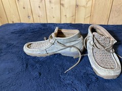 Twisted X Youth 13M Driving Bomber Tan Basketweave Mocs YDM0030 Leather