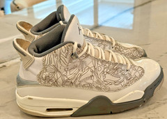Nike Air Jordan Dub Zero Sneaker Shoes Youth 7y White Cool Gray DV1360-107