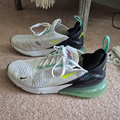 Nike Air Max 270 GS – DX3347 100 – White Volt – Size 6.5 Youth (No inserts)