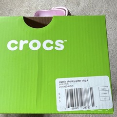 Crocs Classic Chunky Glitter Clog K Pink Glitter Unisex Kids J4 Slip On