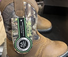 Buckaroo Camo Youth Size 1 Nylon Leather Pull On Real Camouflage Boots