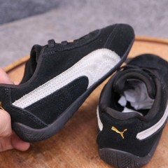 Puma Speedcat Toddler Size 8C Black White Suede Slip On Shoes Sneakers 401700-01