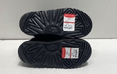 UGG Classic Short Logo Stitch Black Multi Rainbow Embroidery Boots Size 4