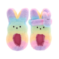 PEEPS SLIPPER & Headband Set, Rainbow Color Kids Unisex Medium (13-1)