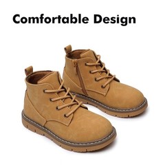 Boys Boots Work Boots Outdoor Casual Side Zipper Ankle Shoes(/Little Kid/Big …