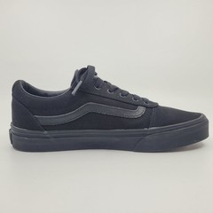 Vans Old Skool Ward Triple Black Canvas Size YOUTH 5 Skateboard Sneakers