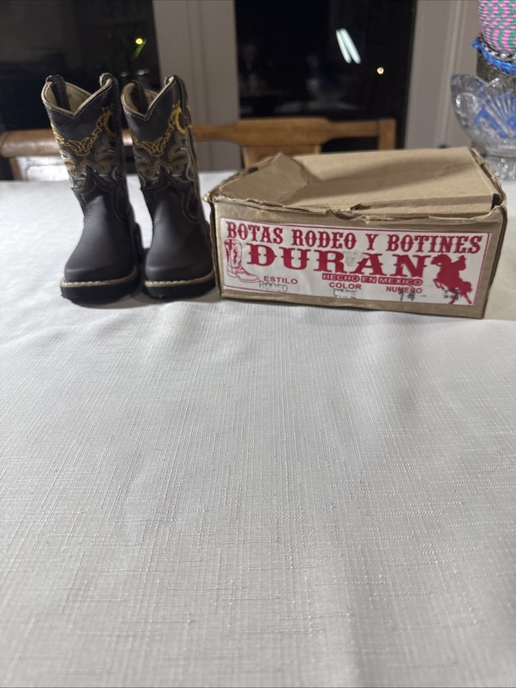 NIB Toddler Size 4 Rodeo Boots From Mexico In Color Cafe