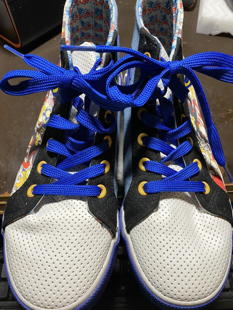 Sonic The Hedgehog Sneakers Sega Ground Up Size 4 Youth High Top Lace Up Preown