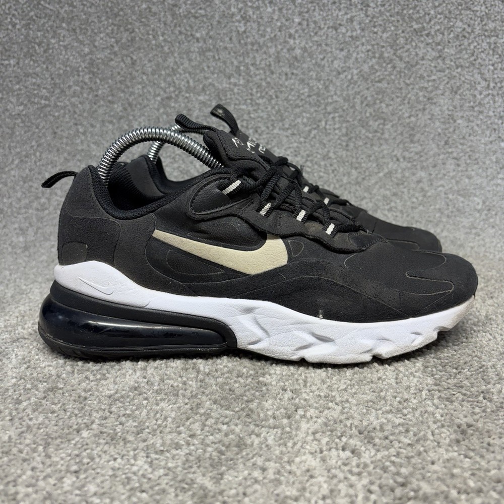 Nike Air Max 270 React Shoes Sneaker GS Youth Size 7Y Black White BQ0103 009