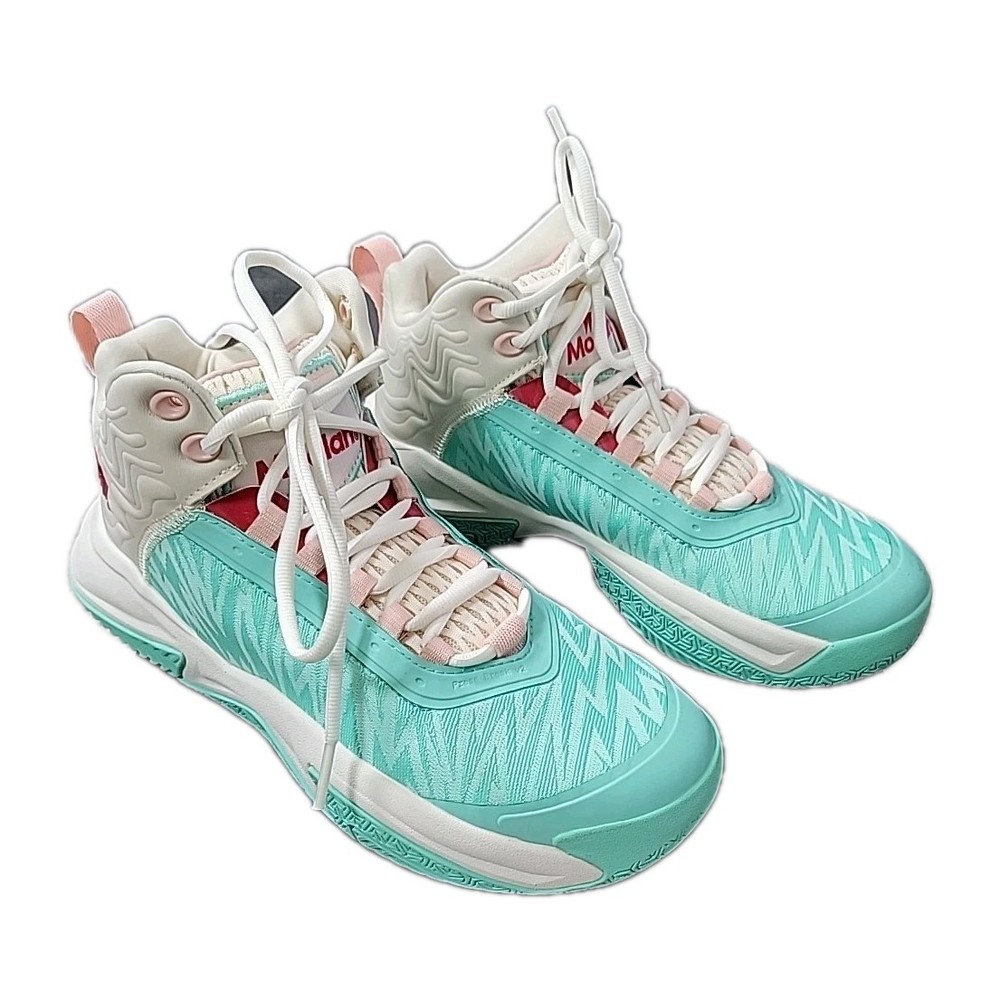 Moolah SNEAKERS Press Break V2, Size 4Y, TEAL, WHITE, PINK BRAND NEW, BOX NO LID