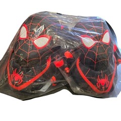 Marvel Spider-Man Miles Morales 3D Plush Slippers Boys Youth Size 2/3 Black Red