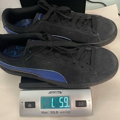 Puma Suede Triplex Dazed Jr Black and Blue Sneakers 5.5C