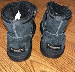 KOOLABURRA by UGG Black Suede Boots Youth Size 1 EU 32.5