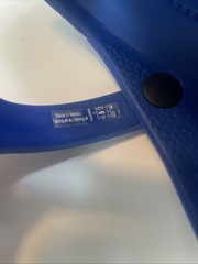 CROCS CLASSIC CLOGS Back Straps Youth Size 5 Blue Basketball Charms