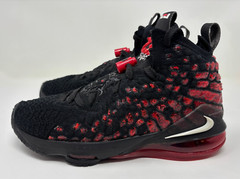 Nike Infrared Lebron 17 Black Red size 5.5Y BQ5594-006