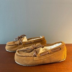 J. Crew Crewcuts Kids Sherpa Suede Lodge Slippers Kids Size 11