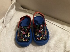 Mini Melissa + Fabula Kids Blue Multicolor Sandals size 8