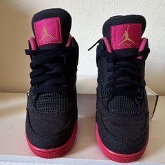 Jordan Retro 4 Denim Pink Unisex Kids Low Top Basketball Sneaker Denim