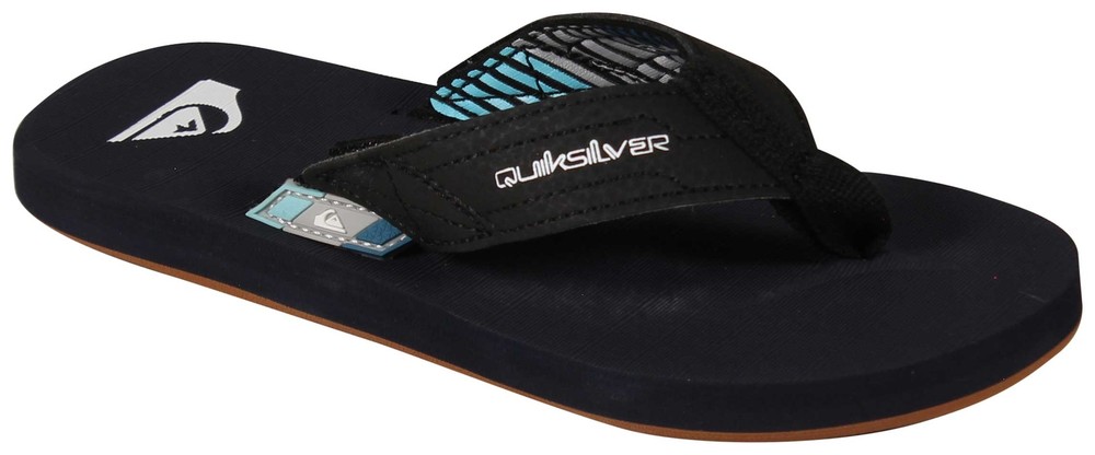 Quiksilver Boy’s Carver Switch Sandal – Black / Black / Brown – New