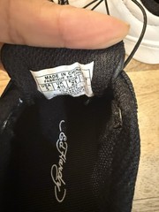Ed Hardy White Black Graphic Sneaker Unisex Kids Lace Up Size 5