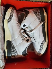 DX6665-100 Air Jordan 3 Retro (GS) White/ Black-Iron Sz 7 Big Kids Shoes