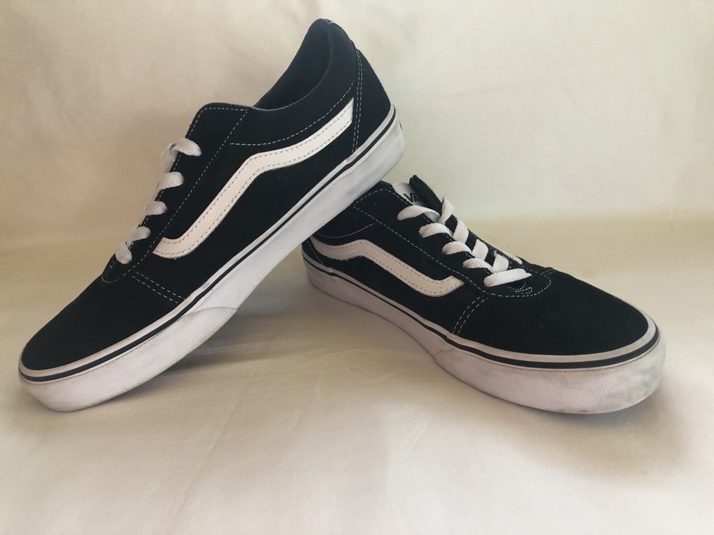 Vans Old Skool Black/White Suede Canvas Classic Skate Shoe Youth Size 7