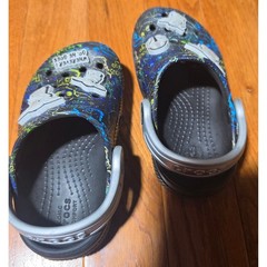 Crocs Clogs Toddler Size C7 Black Multi Star Wars Mandalorian Grogu Excellent