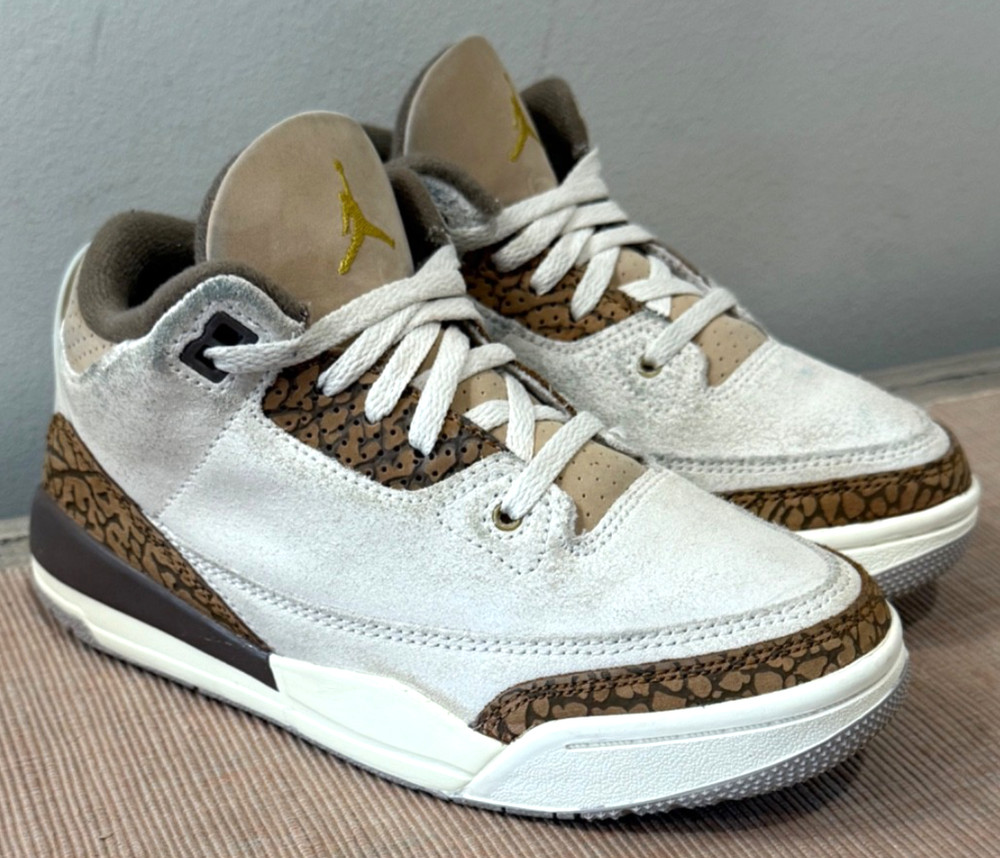 Nike Air Jordan 3 III Retro Palomino Brown White DM0966-102 Youth Shoes Size 1Y