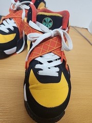 DD9281 001 NIKE AIR RAID Retro Basketball ROSWELL RAYGUNS BLACK-GOLD SZ 5Y