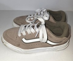 Vans Kids Size 1 Tan Suede Stripe Boys Girls Unisex Shoes Skater Trendy