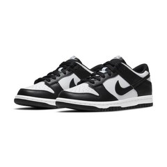 BOYS GRADE SCHOOL NIKE DUNK LOW BIG_WHITE/BLACK-WHITE CW1590-100-SIZE 6