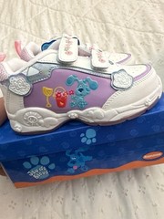 Blue’s Clues Blue Floral Hook & Loop Low Top Sneakers White/Purple/Pink 9
