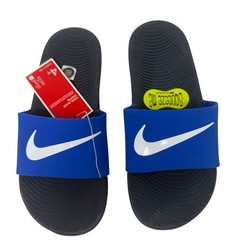 NWT Nike Kawa Slide YOUTH Size 4 Blue FJ8812-402 Comfort Slip-On Sandals New