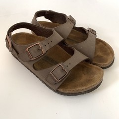 Birkenstock Kids Youth 30 (Size 12) Sandals Arizona Heel Strap Brown Leather