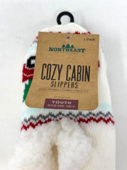NORTHEAST OUTFITTERS ‚ COZY CABIN SLIPPERS ‚ YOUTH 10K-4 ‚ WHITE CHRISTMAS ‚