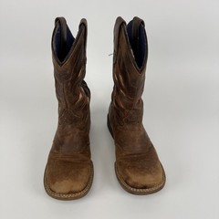 Cody James Leather Cowboy Western Boots American Flag USA Square Toe Youth 13D