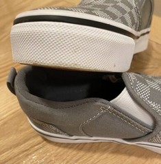 Toddler Size 13 Vans Asher Checker Grey/White NEW (with minuscule sole marks)!